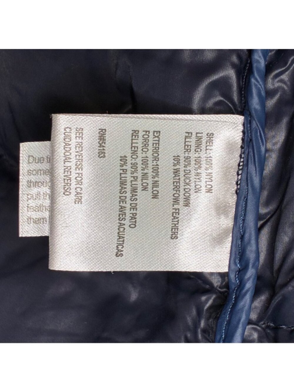 Calvin Klein Womens Packable Lightweight Down Puffer Coat With Hood Navy Large - Picture 7 of 10